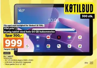Power 10,1" TABLET TABM10364 tilbud