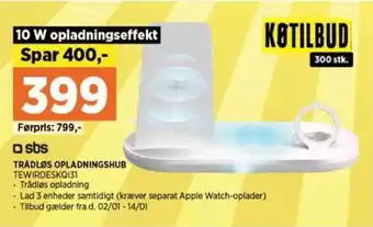 Power TRÅDLØS OPLADNINGSHUB tilbud