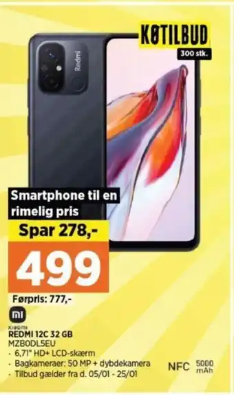 Power REDMI 12C 32 GB tilbud