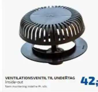 VENTILATIONSVENTIL TIL UNDERTAG