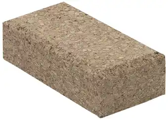 Slibeklods i kork 120 x 60 mm til sandpapir