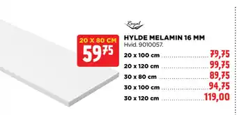 jem & fix Hylde melamin 16 mm tilbud