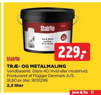 jem & fix Træ- og metalmaling tilbud