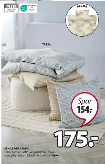 Sengesæt i satin