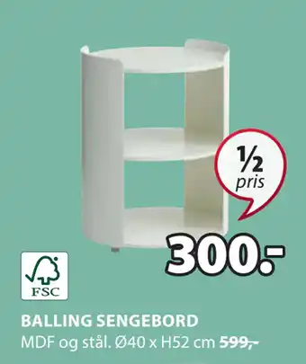 JYSK Balling sengebord tilbud
