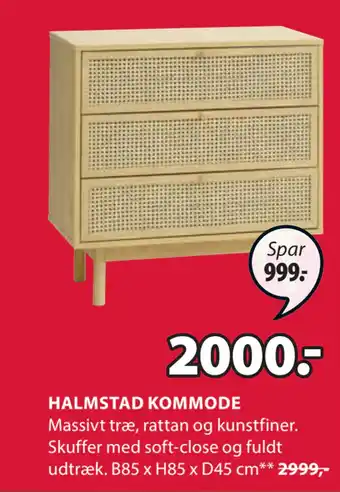 JYSK Halmstad kommode tilbud