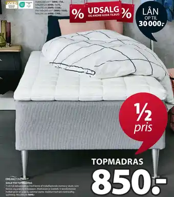 JYSK Gold t50 topmadras tilbud
