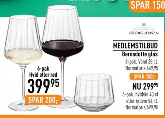 Imerco Bernadotte glas tilbud