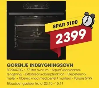 Punkt1 GORENJE INDBYGNINGSOVN tilbud