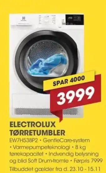 Punkt1 ELECTROLUX TØRRETUMBLER tilbud
