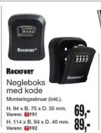 Harald Nyborg ROCKFORT Nøgleboks med kode tilbud