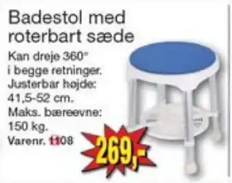 Harald Nyborg Badestol med roterbart sæde tilbud