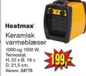 Harald Nyborg Heatmax Keramisk varmeblæser tilbud