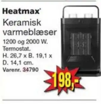 Keramisk varmeblæser