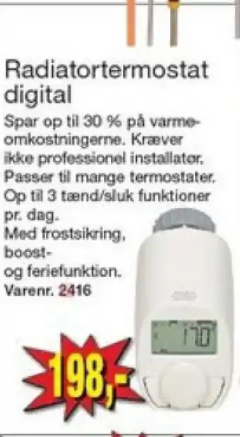 Harald Nyborg Radiatortermostat digital tilbud