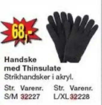 Harald Nyborg Handske med Thinsulate tilbud