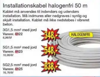 Harald Nyborg Installationskabel halogenfri 50 m tilbud