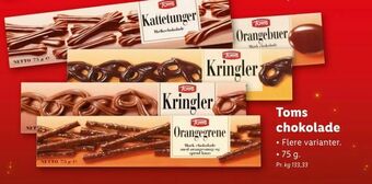 Let-Køb Toms chokolade tilbud