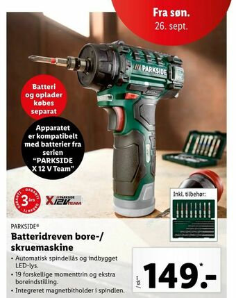 Let-Køb Batteridreven bore-/ skruemaskine tilbud