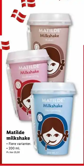 Let-Køb Matilde milkshake tilbud