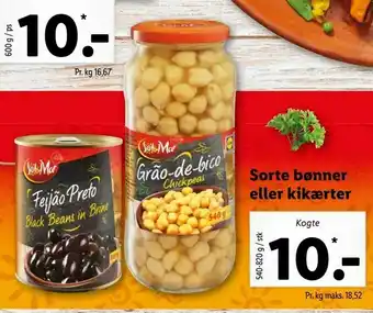 Sorte bønner eller kikærter