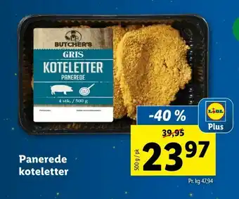 Let-Køb Panerede koteletter tilbud