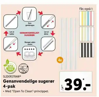 Genanvendelige sugerør