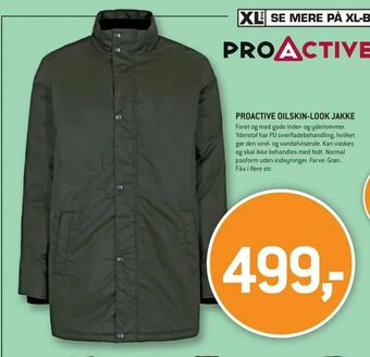XL-BYG Proactive oilskin-look jakke tilbud