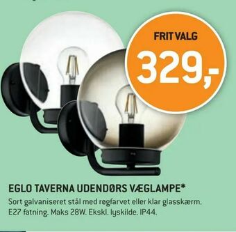 Eglo taverna udendørs væglampe
