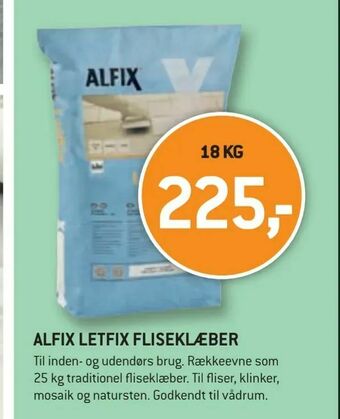 XL-BYG Alfix letfix fliseklæber tilbud