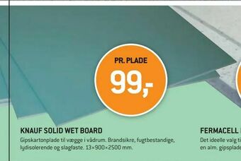 XL-BYG Knauf solid wet board tilbud