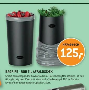 XL-BYG Bagpipe - rør til affaldssæk tilbud