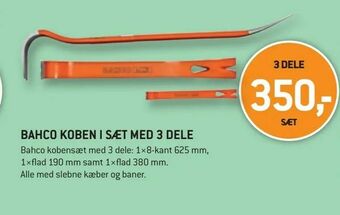 XL-BYG Bahco koben i sæt med 3 dele tilbud