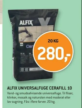 XL-BYG Alfix universalfuge cerafill 10 tilbud