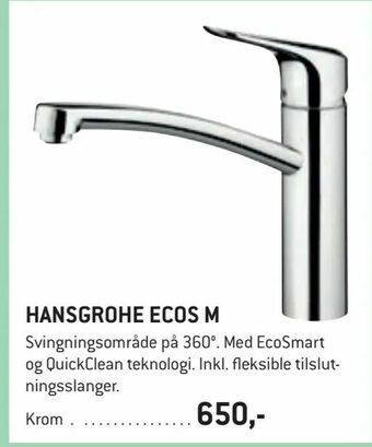 XL-BYG Hansgrohe ecos m tilbud