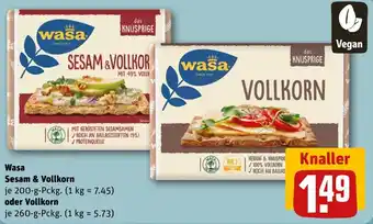 REWE DE Wasa Sesam & Vollkorn, oder Vollkorn tilbud