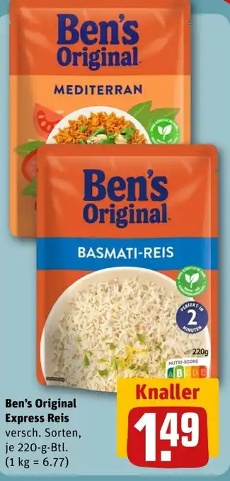 REWE DE Ben's Original Express Reis tilbud