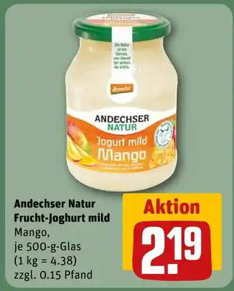 REWE DE Andechser Natur Frucht-Joghurt mild tilbud