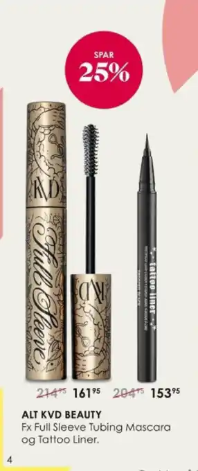 Matas ALT KVD BEAUTY Fx Full Sleeve Tubing Mascara og Tattoo Liner. tilbud