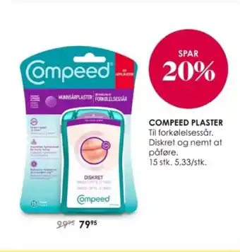 Matas COMPEED PLASTER Til forkølelsessår. Diskret og nemt at påføre. tilbud