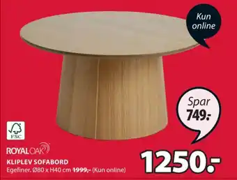 JYSK KLIPLEV SOFABORD tilbud
