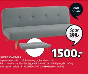 JYSK JUVRE SOVESOFA tilbud