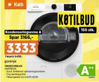 Power TØRRETUMBLER DNEP92GN tilbud