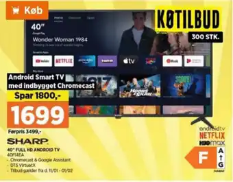Power 40" FULL HD ANDROID TV 40F14EA tilbud
