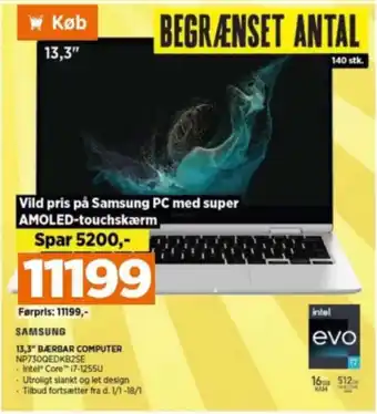 Power 13,3" BÆRBAR COMPUTER NP730QEDKB2SE tilbud
