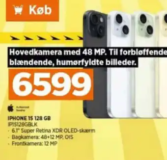 Power IPHONE 15 128 GB IP15128GBLK tilbud