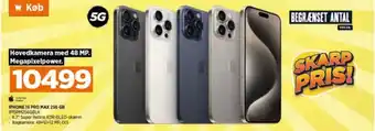 Power IPHONE 15 PRO MAX 256 GB IP15PM256GBLK tilbud
