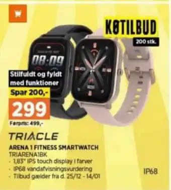 Power ARENA 1 FITNESS SMARTWATCH TRIARENAIBK tilbud