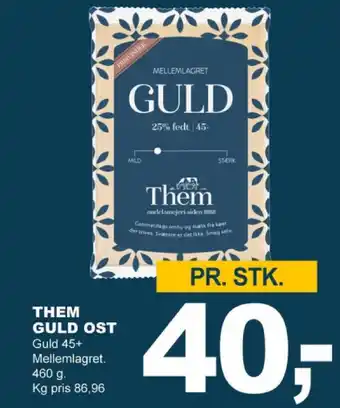 Let-Køb THEM GULD OST Guld 45+ tilbud