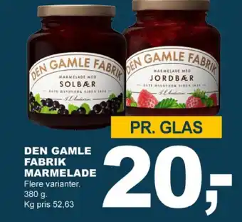 Let-Køb DEN GAMLE FABRIK MARMELADE tilbud